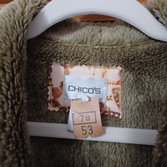 Chico's Mixed Print, Faux Suede Coat - Picture 7 of 7